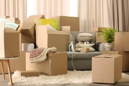 Fragile items being carefully wrapped during packing services in Ealing