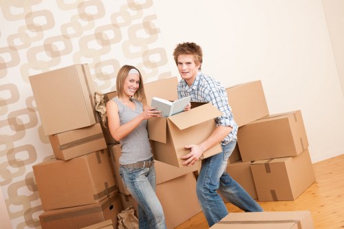 Movers handling furniture and access planning for an Ealing property