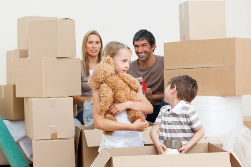 Boxes and household items prepared for small removals in Ealing